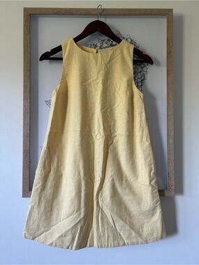 Abercrombie & Fitch Pale Yellow Sleeveless Midi Dress